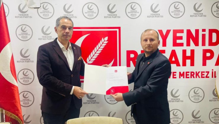 Yeniden Refah Partisi Düzce Merkez İlçe Başkanlığı’na Mustafa Keskin Atandı