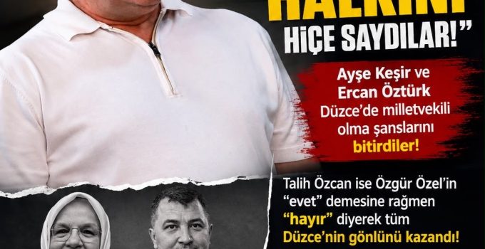 İYİ Parti Merkez İlçe Başkanı Hüseyin Gür: “Evet Diyerek Düzce Halkının İradesini Hiçe Saydılar”