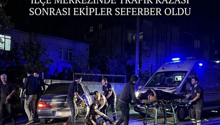 ÇAY MAHALLESİ’NDE GECE YARISI KAZA: 2 YARALI